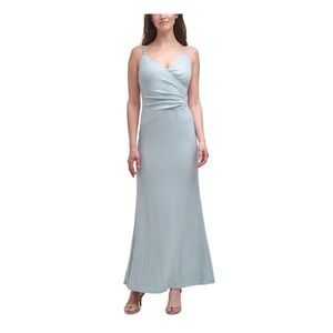 ELIZA J Womens Green Gown Spaghetti Strap Full-Length Formal Mermaid Dress 4